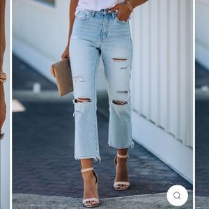 NWOT Melville High Rise Distressed Denim